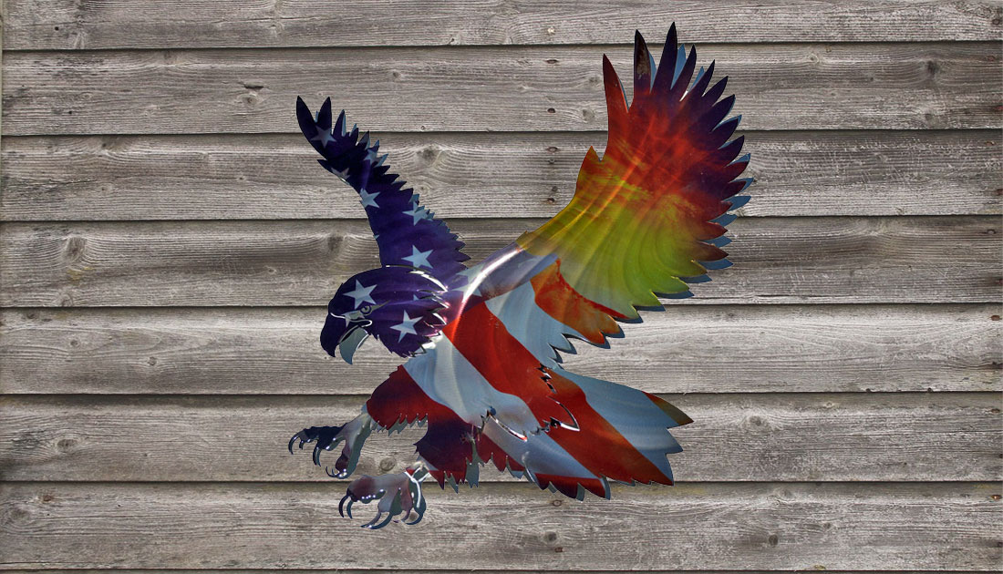 Colored Metal Barn Board Eagle