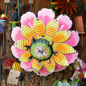 Metal Flower Garden Stakes