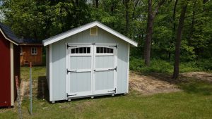 Medium White Shed for Sale at Pepin Country Stop